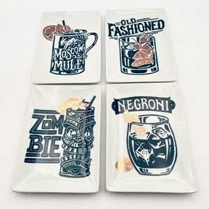 Crate & Barrel Appetizer/Cocktail Plates - Set of 4